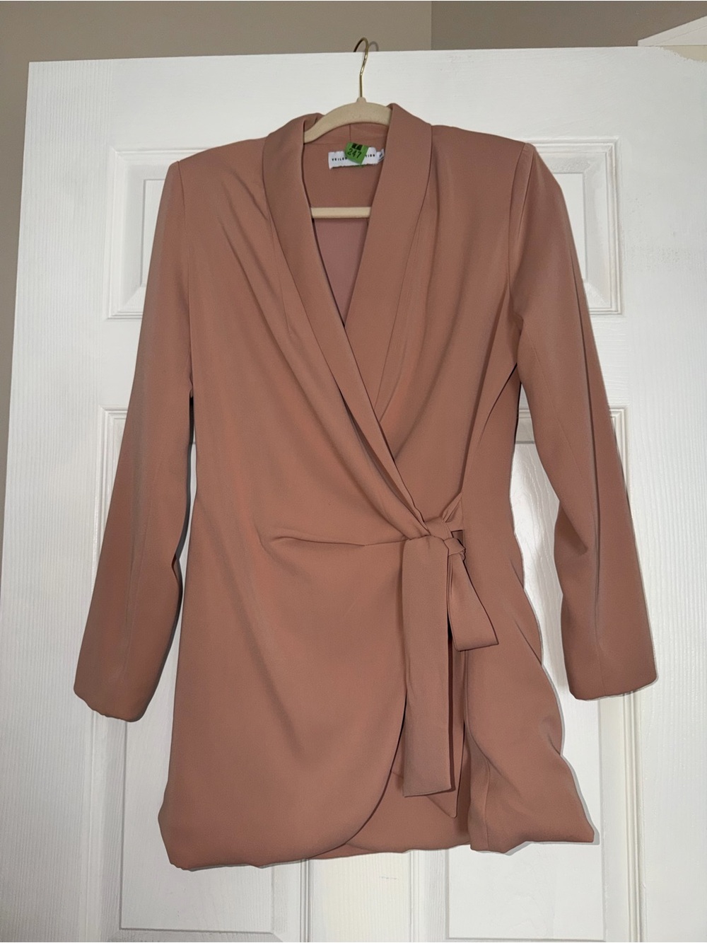 VEILED Women’s Wrap Blazer Dress in Dusty Rose